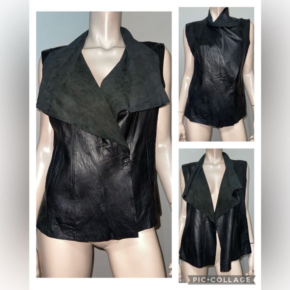 My Tribe Shawl Leather Vest L - Picture 2 of 14